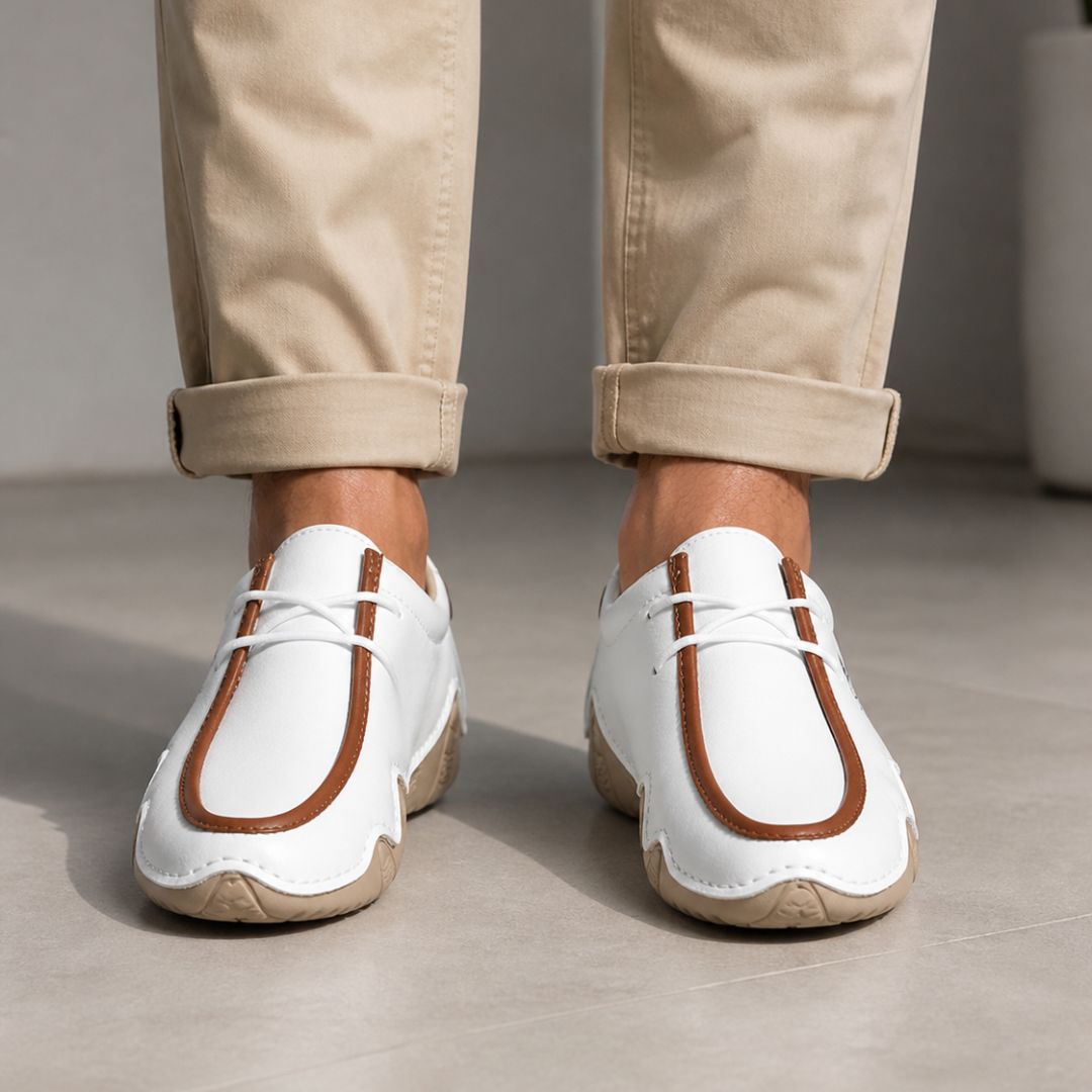 Mocasines flexibles de cuero