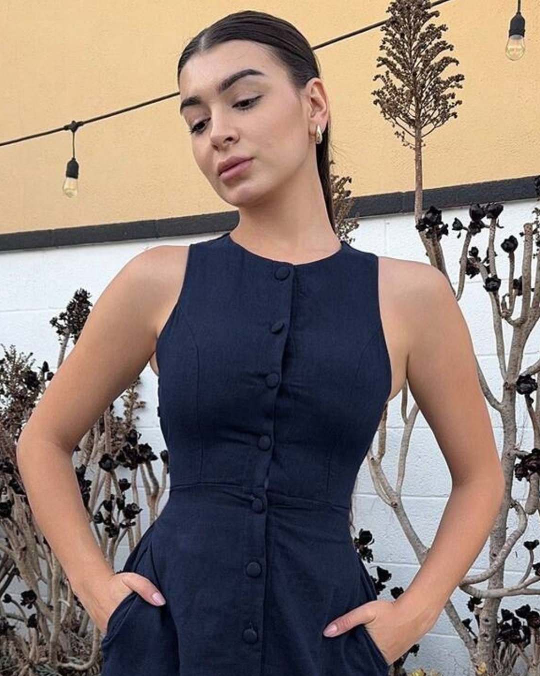 Vestido Sin Mangas con Botones®