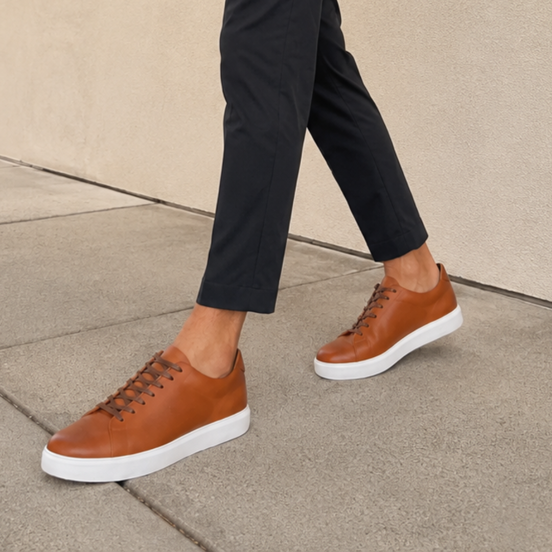 Zapatos de cuero casuales con suela cómoda