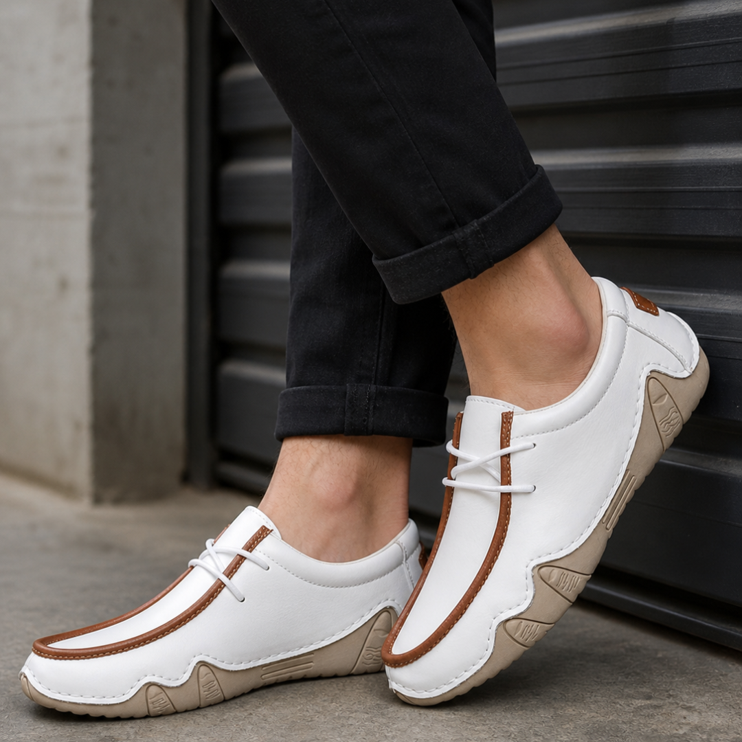 Mocasines flexibles de cuero