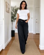Jeans de Mujer Wide Leg con Cintura Cruzada®