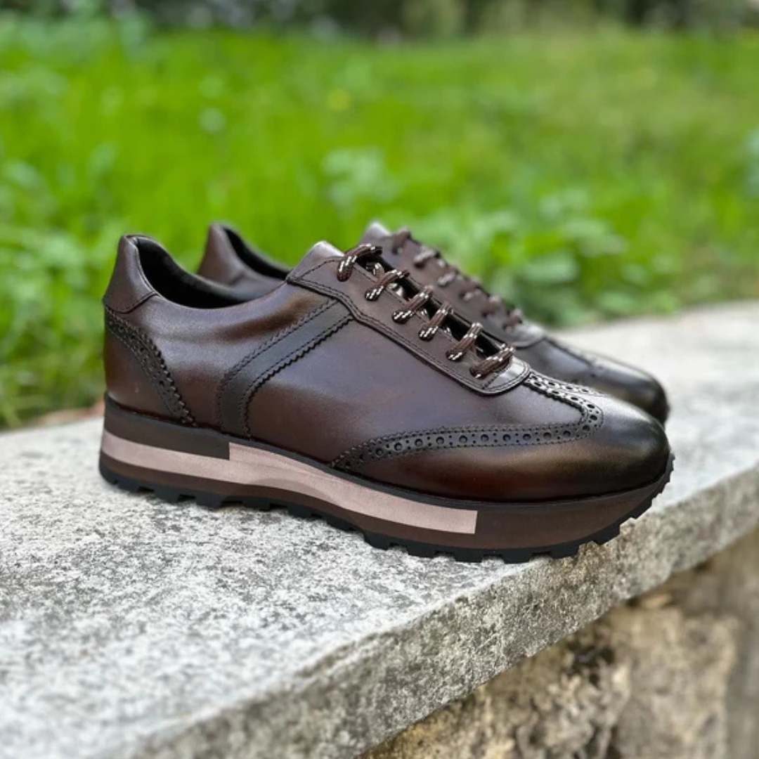 Zapatos Casuales Deportivos de Cuero Genuino Retro®