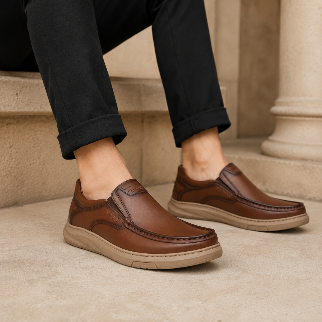 Zapato formal de cuero con suela dura
