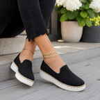 Mocasines Slip-On de Mujer con Suela Ligera y Detalle Trenzado