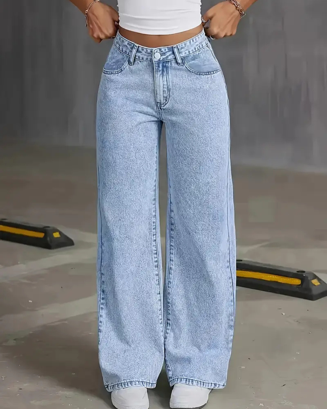 Jeans rectos de pierna ancha con estilo clásico®