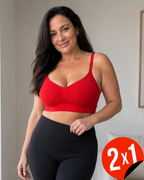 Sujetador Ultra Flexible de Tirantes con Frunce Central (OFERTA 2X1)