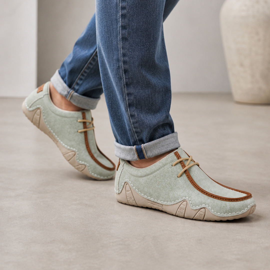 Mocasines flexibles de cuero