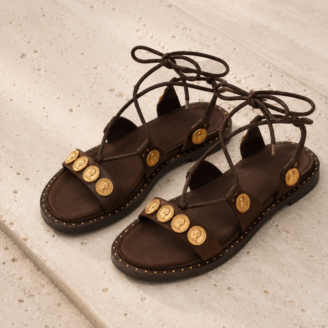 Sandalias Romanas con Monedas