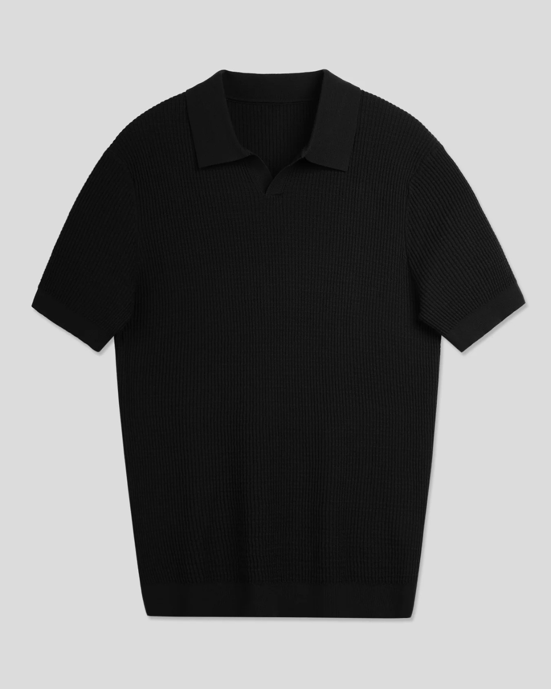 Polo de Punto para Hombre con Tejido Jacquard Estilo Moderno y Confort Superior