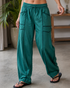 Pantalón Holgado de Mujer con Bolsillos y Cintura Ajustable