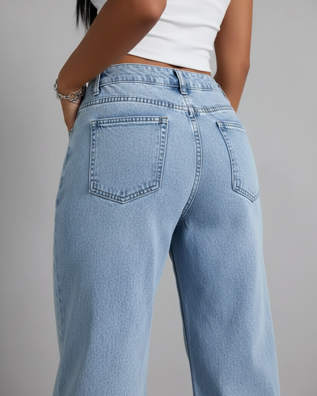 Jeans rectos de pierna ancha con estilo clásico®