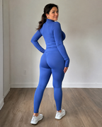Conjunto Deportivo de 2 Piezas con Chaqueta de Cremallera y Leggings