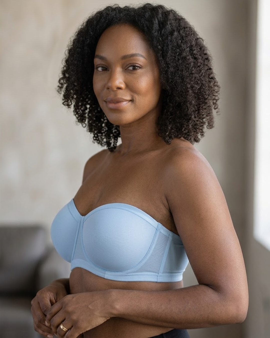Sujetador Bandeau Sin Tirantes con Copas Moldeadas y Banda Ancha(OFERTA 2X1)