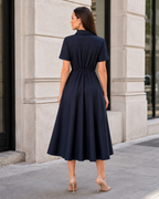 Vestido midi elegante con cremallera