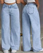 Jeans rectos de pierna ancha con estilo clásico®
