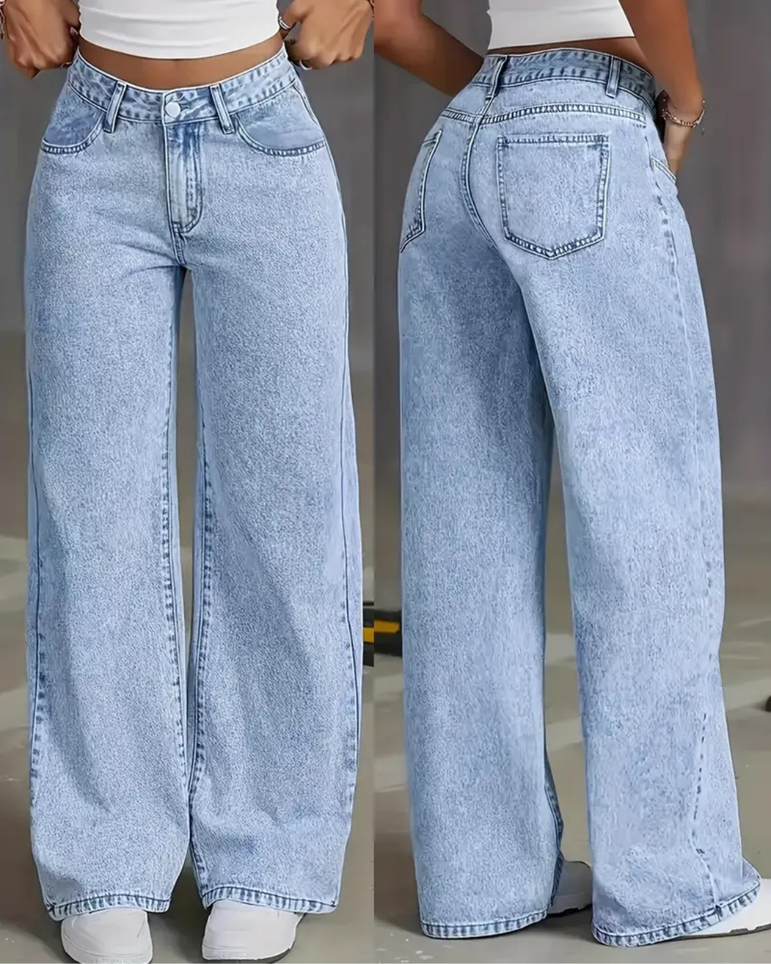 Jeans rectos de pierna ancha con estilo clásico®