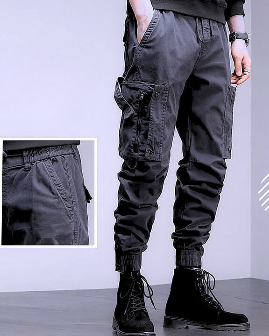 Pantalón Cargo con Múltiples Bolsillos Islandia
