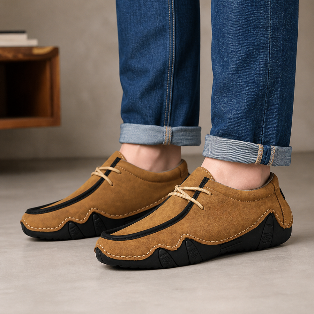 Mocasines flexibles de cuero