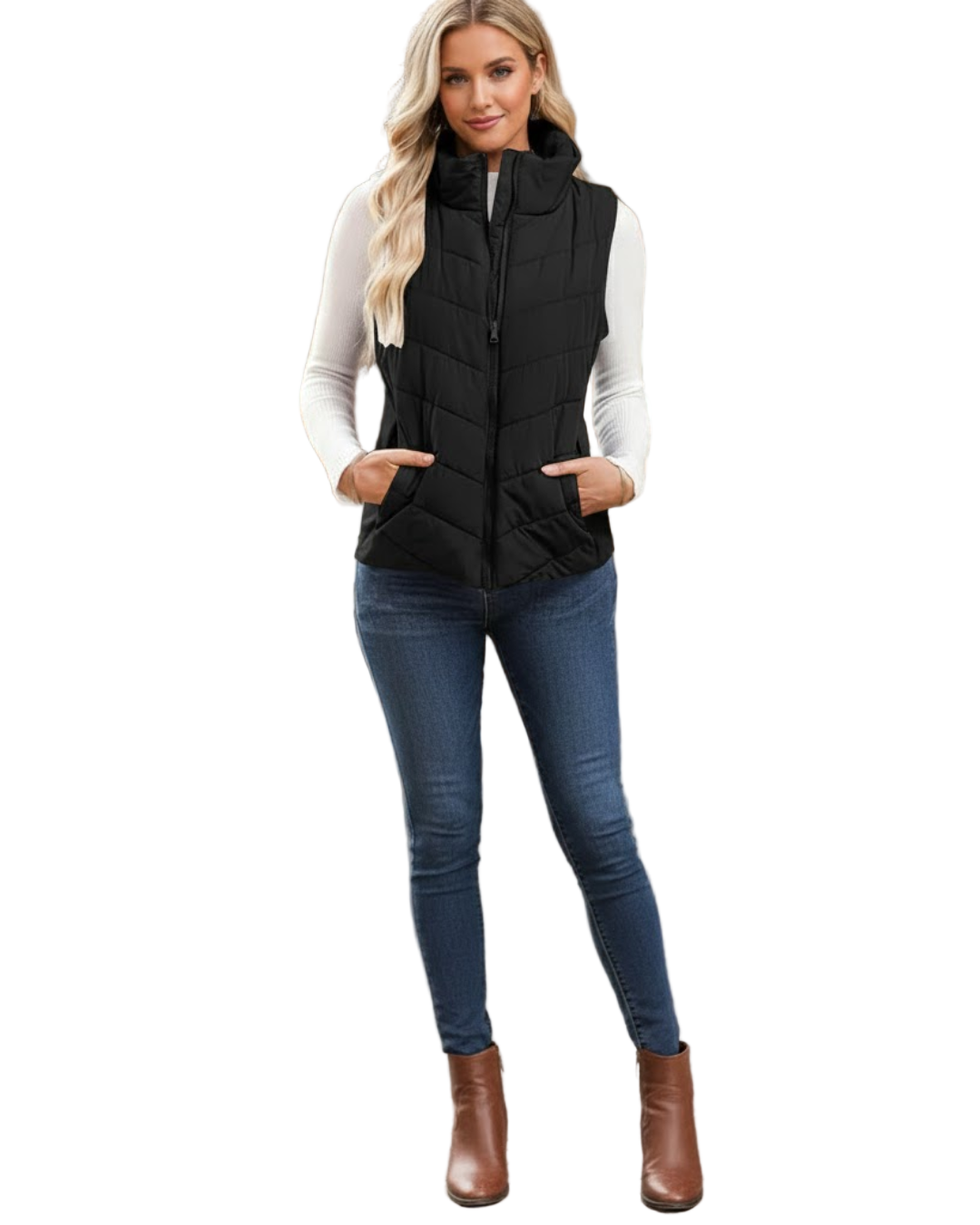Chaleco Acolchado sin Mangas de Confort Térmico Para Mujer®