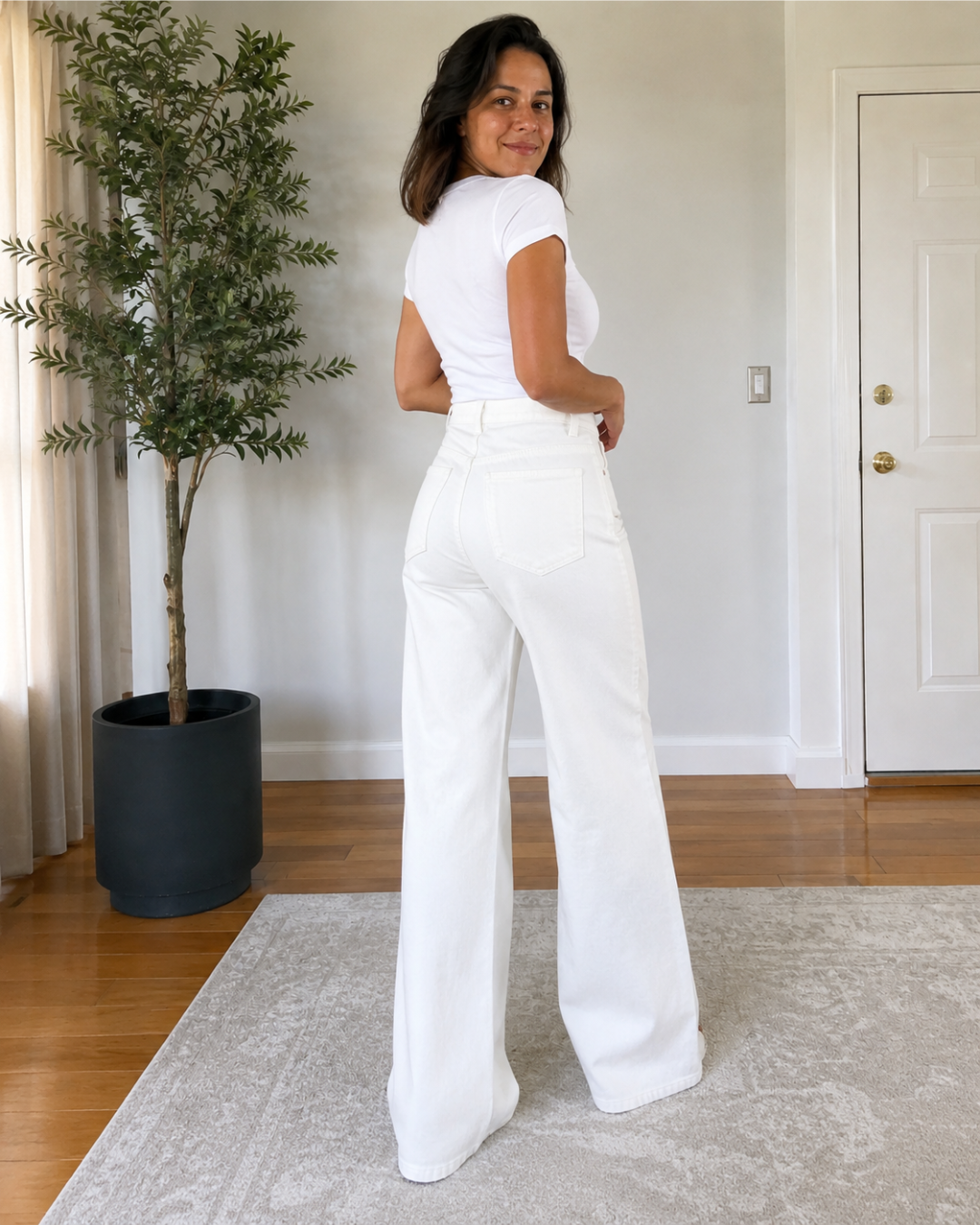 Jeans de Mujer Wide Leg con Cintura Cruzada®