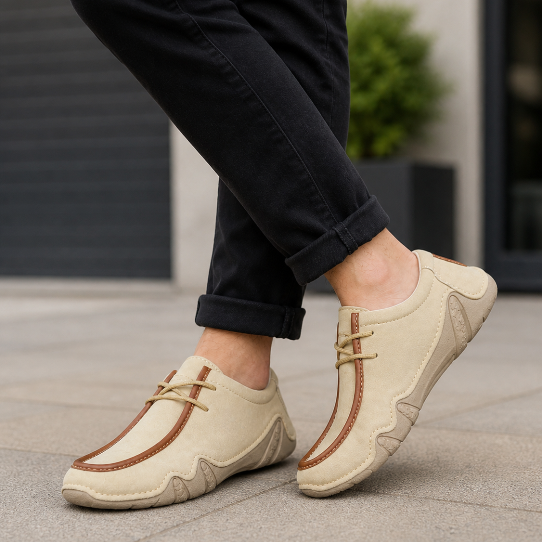 Mocasines flexibles de cuero