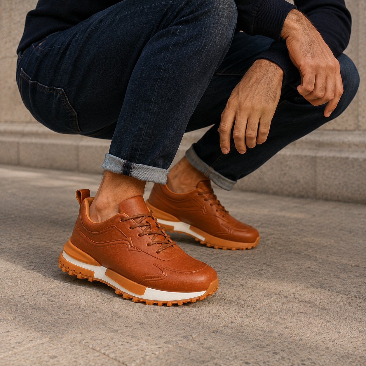 Zapato formal con estilo deportivo y suela dura®