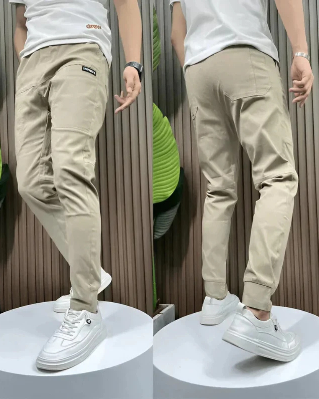 Pantalones elásticos premium ajustados