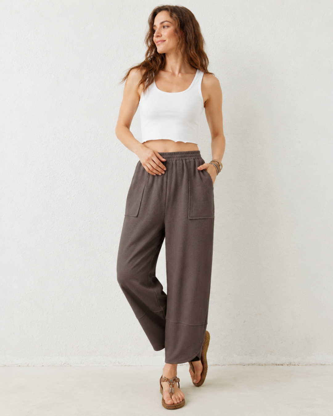 Pantalón Fluido de Cintura Elástica