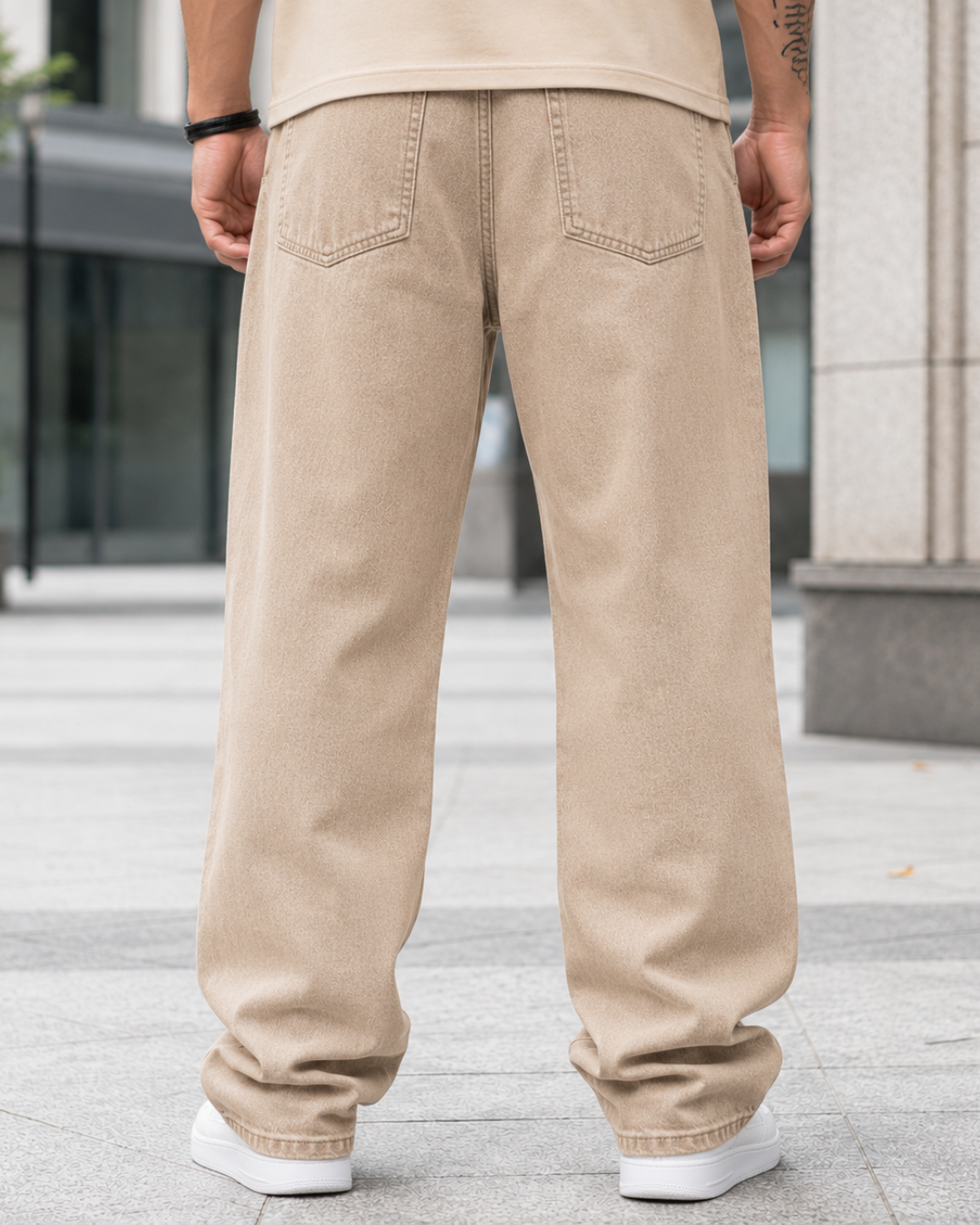 Vaqueros de Corte Holgado con Cintura Ajustable para Hombre