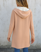 Abrigo casual con capucha para mujer®