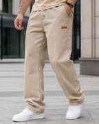 Vaqueros de Corte Holgado con Cintura Ajustable para Hombre