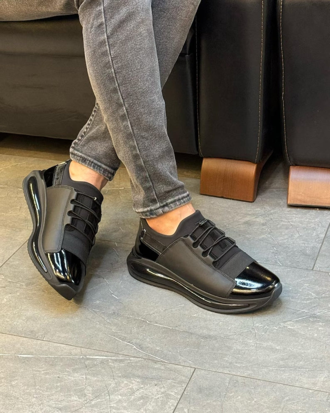 Zapatillas de Cuero con Suela Gruesa®
