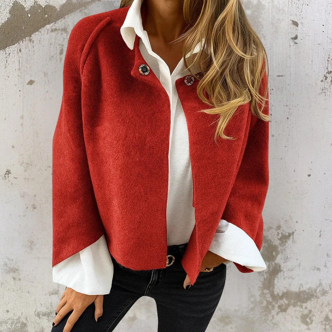 Chaqueta Corta de Estilo Elegante y Tacto Aterciopelado para Mujer®